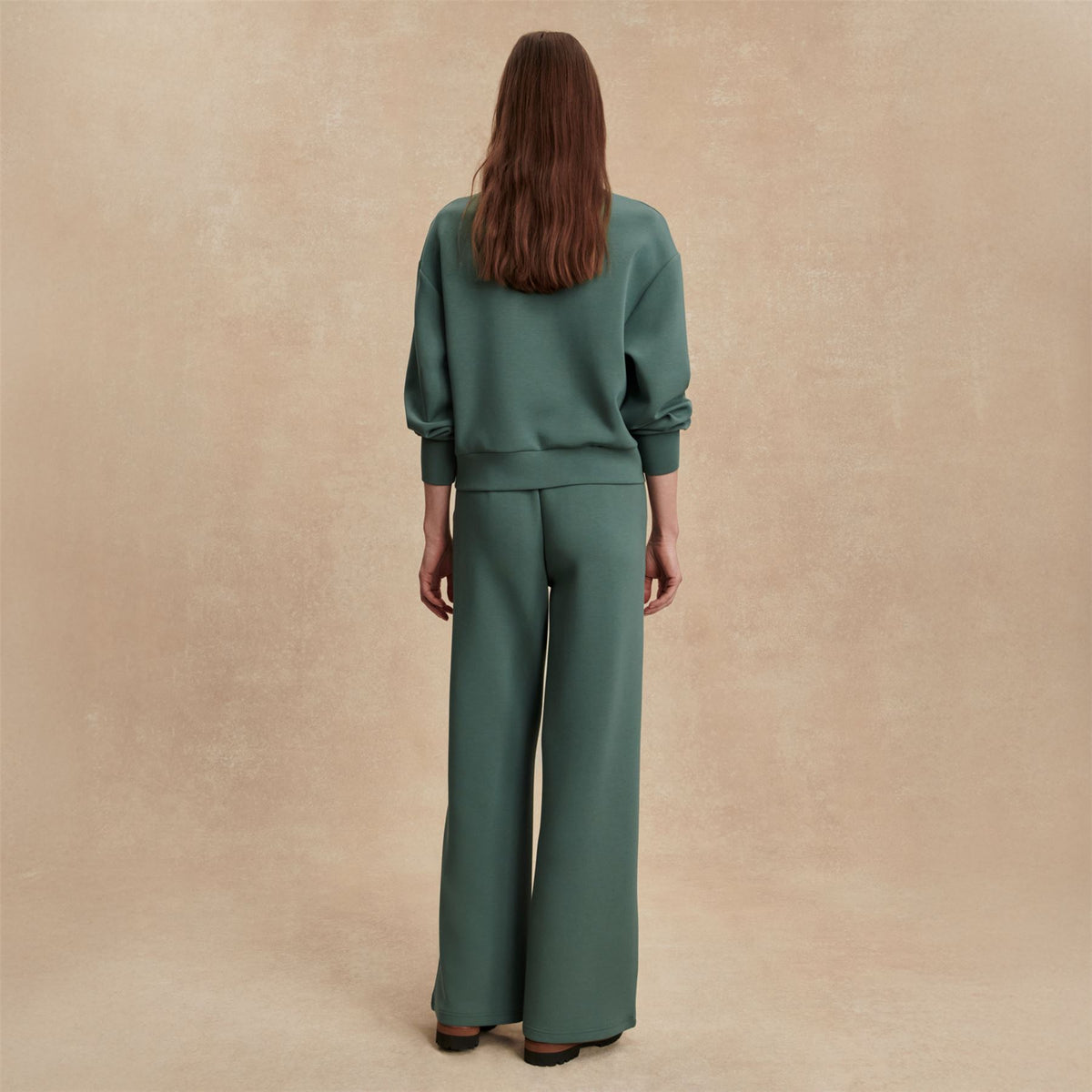 The Extra Wide Leg 29.5 Inch Trousers Dark Forest