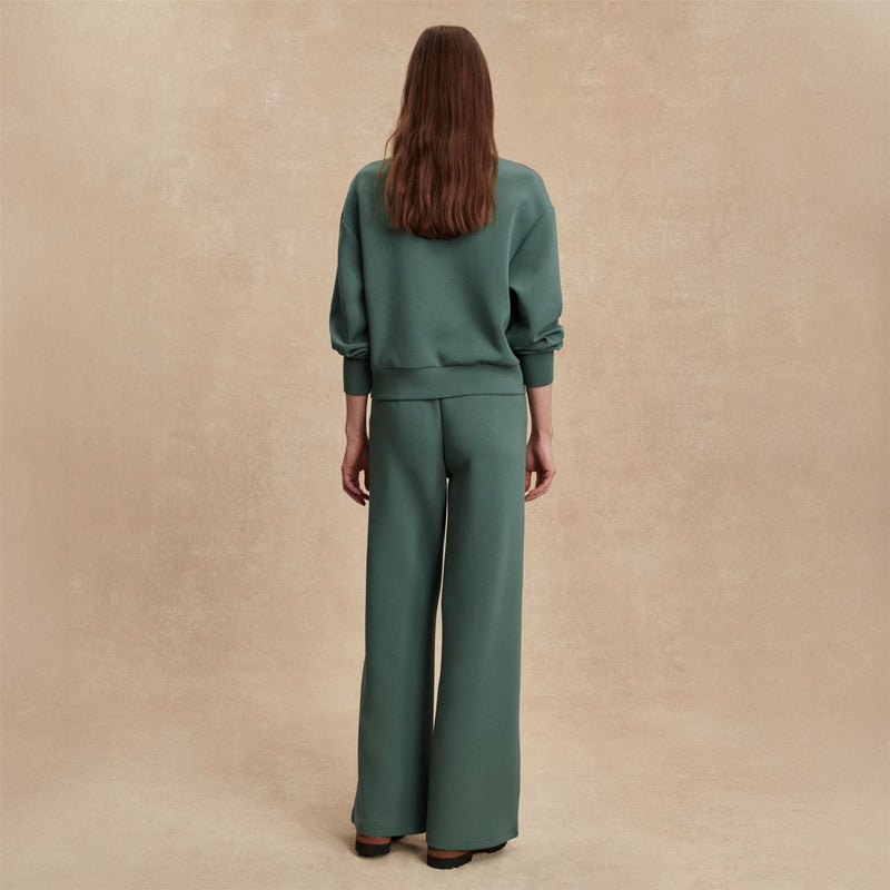 The Extra Wide Leg 29.5 Inch Trousers Dark Forest
