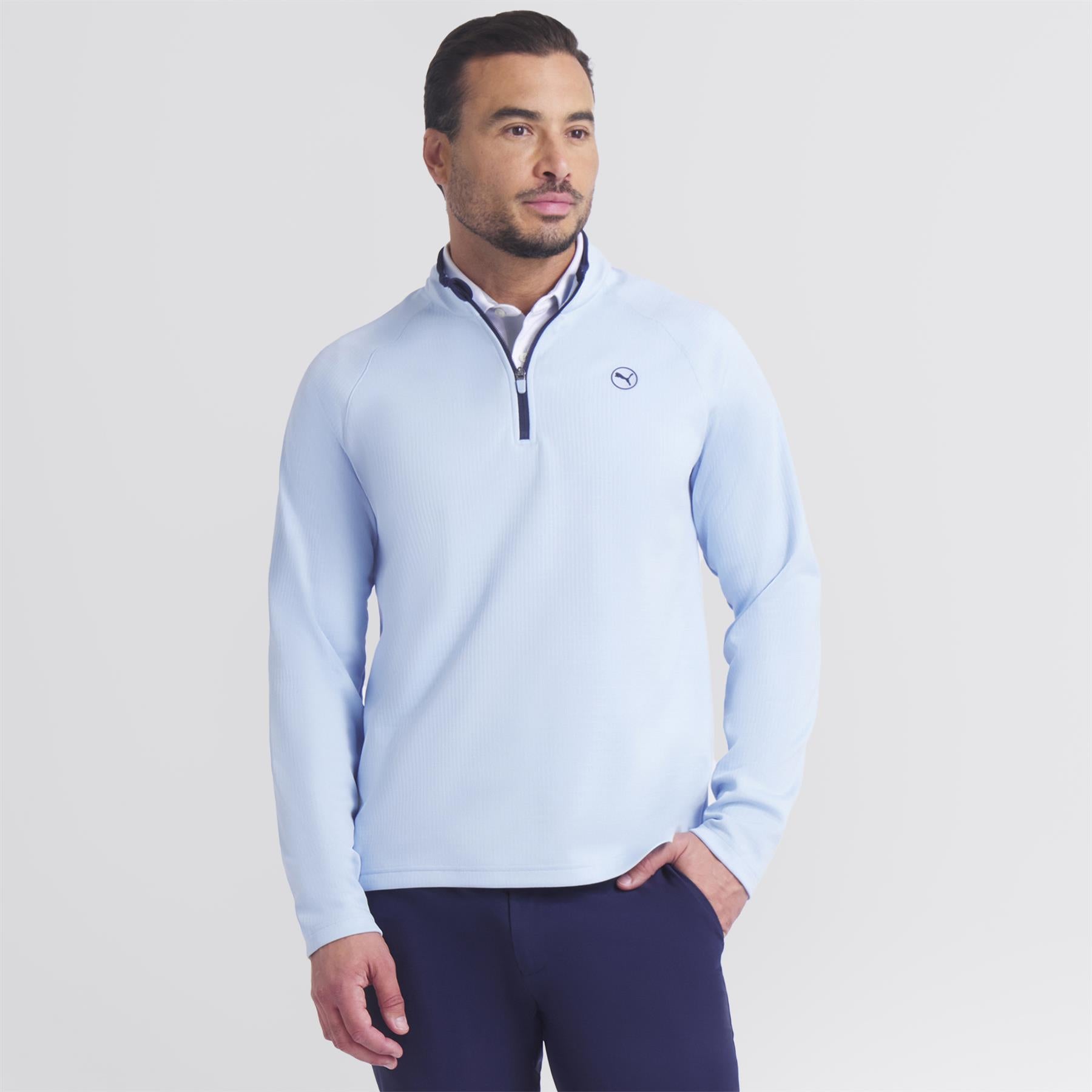 Waffle Fleece Quarter Zip Mid Layer Haute Tropic