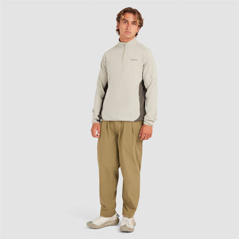 Quarter Zip Tech Mid Layer Greige