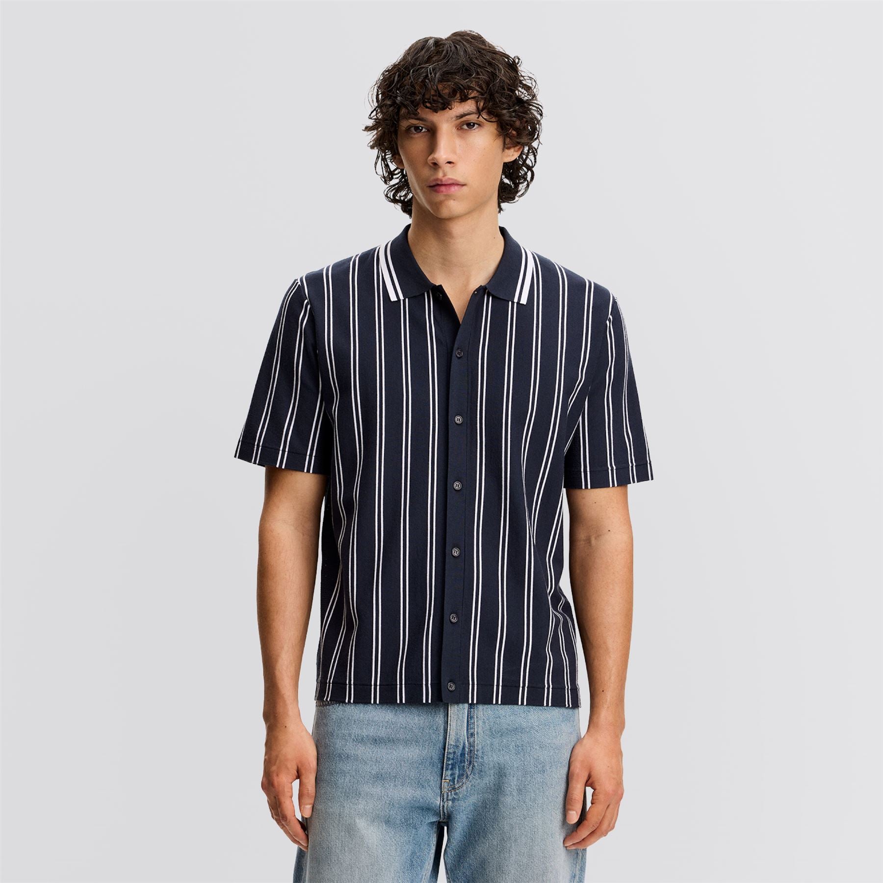 Rue Knit Shirt JL Navy