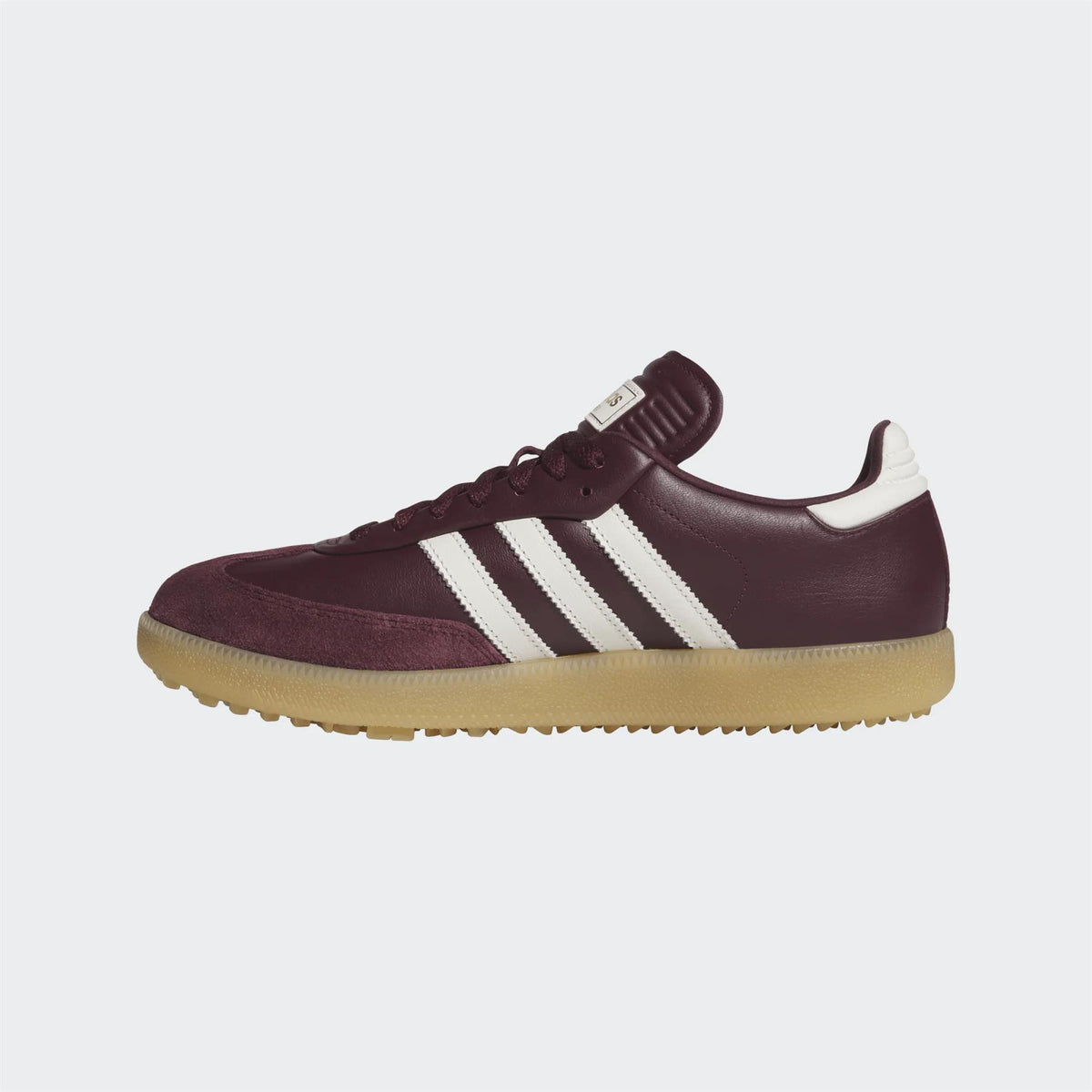 Samba Spikeless Golf Shoes Maroon/Off White/Gum 3
