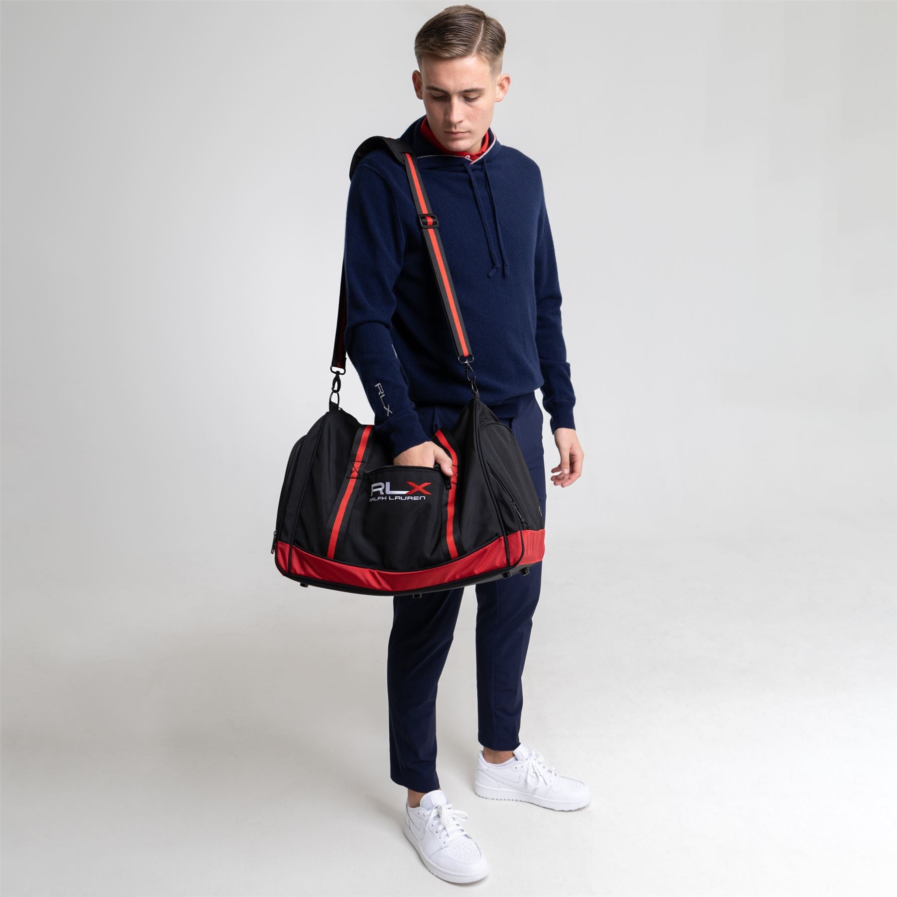 レア Ralph Lauren Military Duffle Bag ボストン Ralph Lauren RLX Boston Duffle Bag Navy Multi | TRENDYGOLF UK