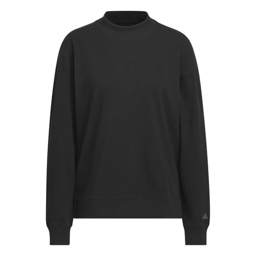 Womens Go-To Mock Neck Sweatshirt Black - AW24