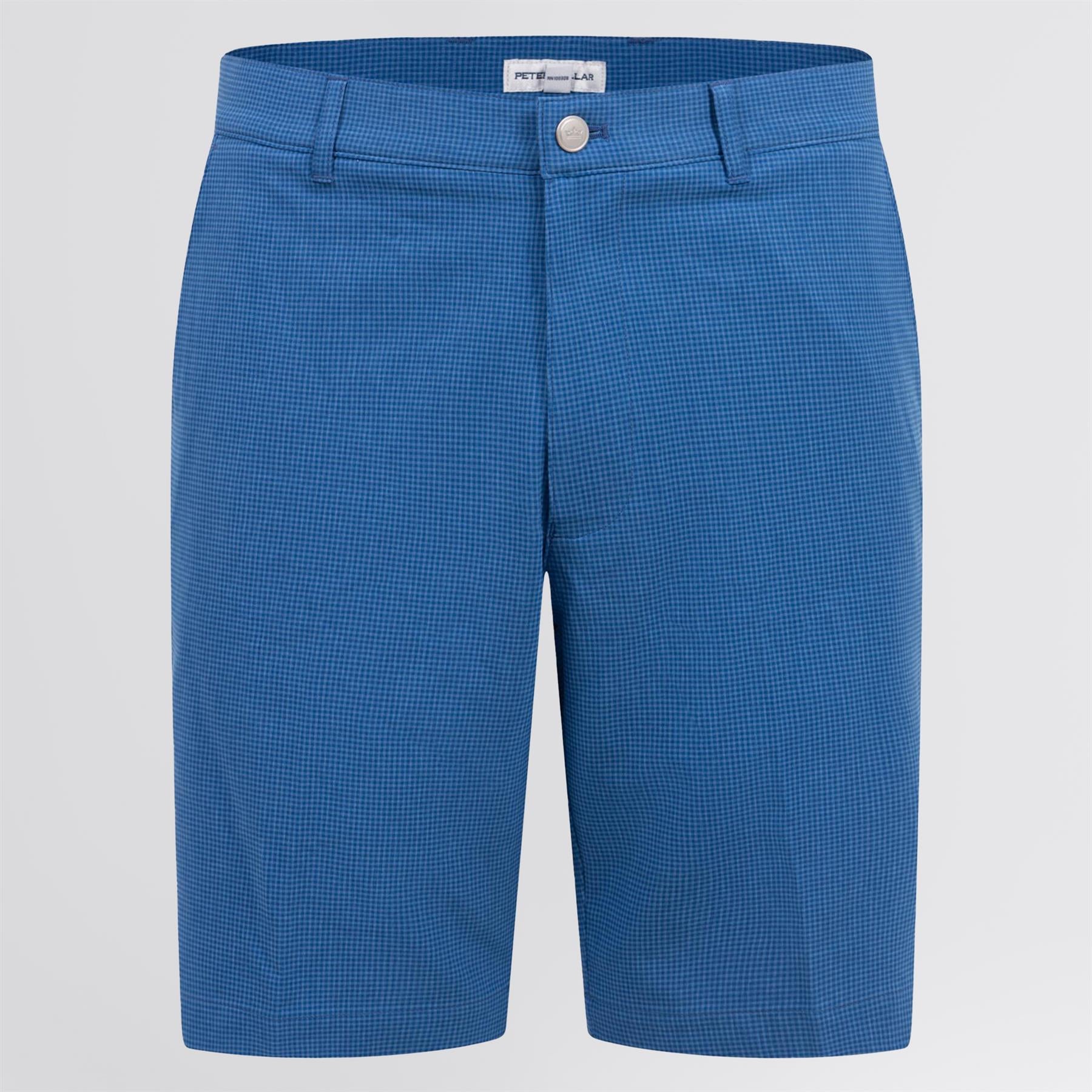 Shackleford Gingham Performance Hybrid Shorts Sailor Blue