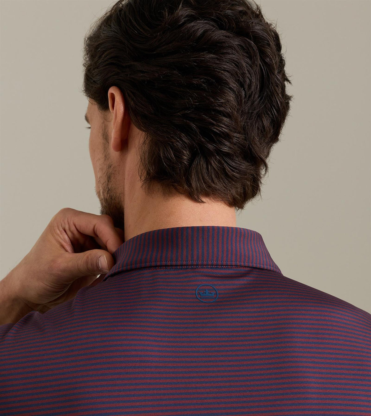 Hales Performance Jersey Polo Navy/Bordeaux