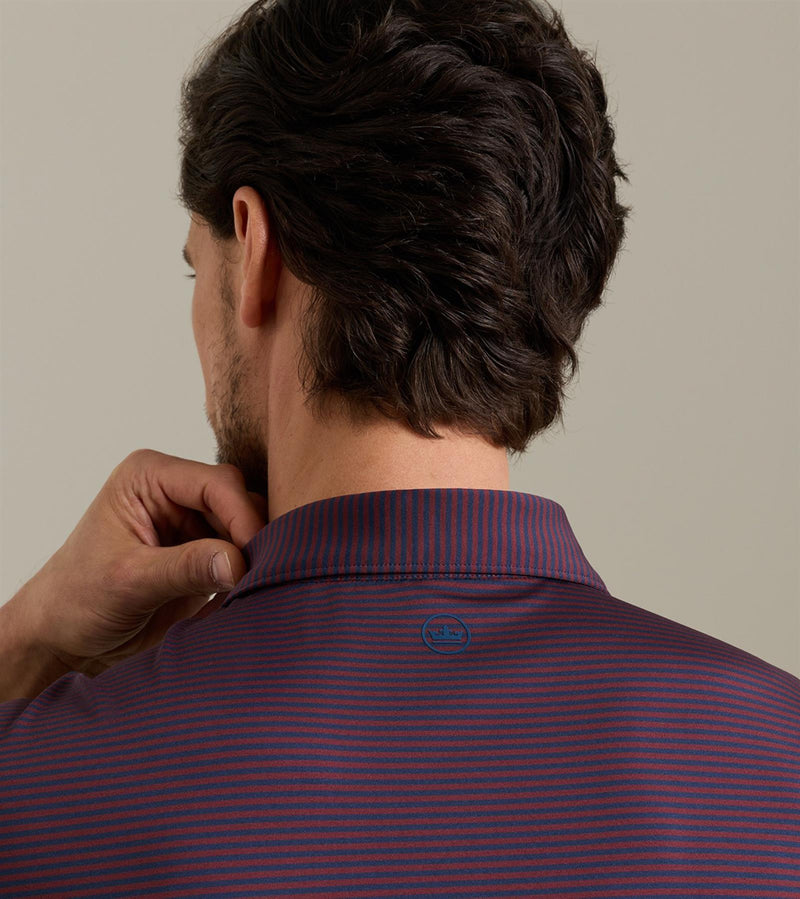 Hales Performance Jersey Polo Navy/Bordeaux