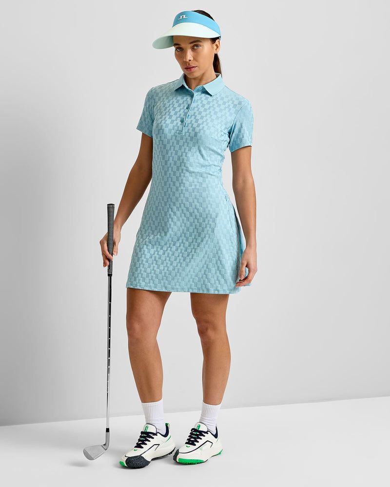 Dally Jacquard Print Dress Forget-Me-Not
