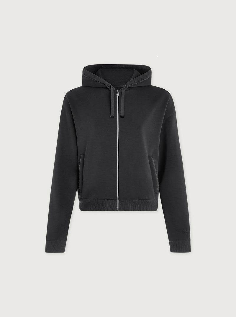 Jorgie Zip Through Hoodie Black