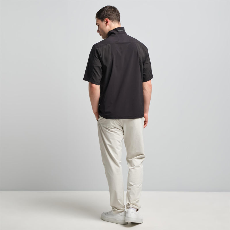 RLX Packable SS Half Zip Pullover Jacket Polo Black