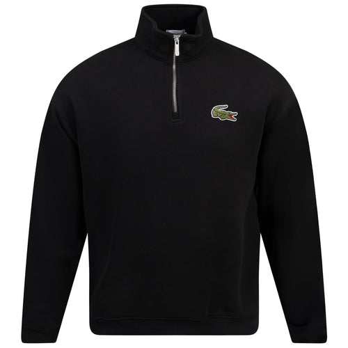 Signature Croc Quarter Zip Cotton Mid Layer Black - AW24