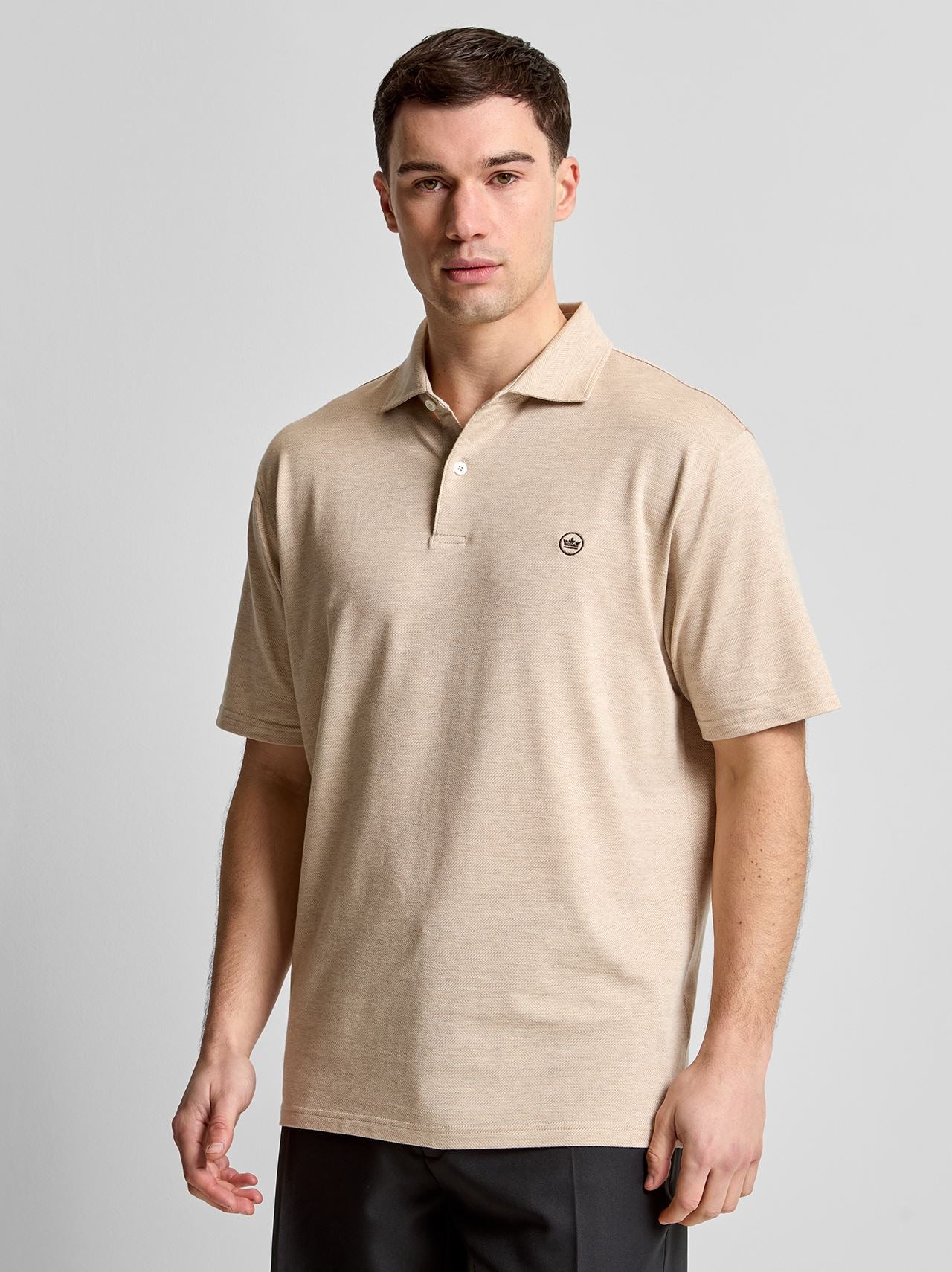 Excursionist Flex Herringbone Knit Polo Truffle