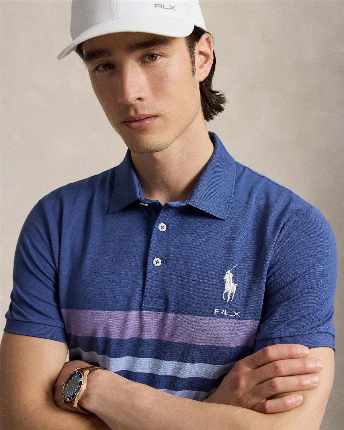 Tailored Fit Performance Polo Shirt Wisteria Multi
