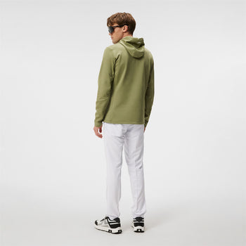 Aerial Regular Fit Quarter Zip Stretch Fleece Hoodie Oil Green