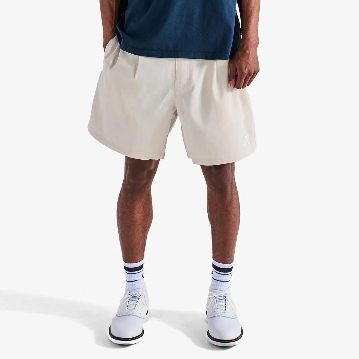 □Malbon Golf□ TRAVEL SCRIPT BERMUDA PANTS OFF WHITE UNISEX