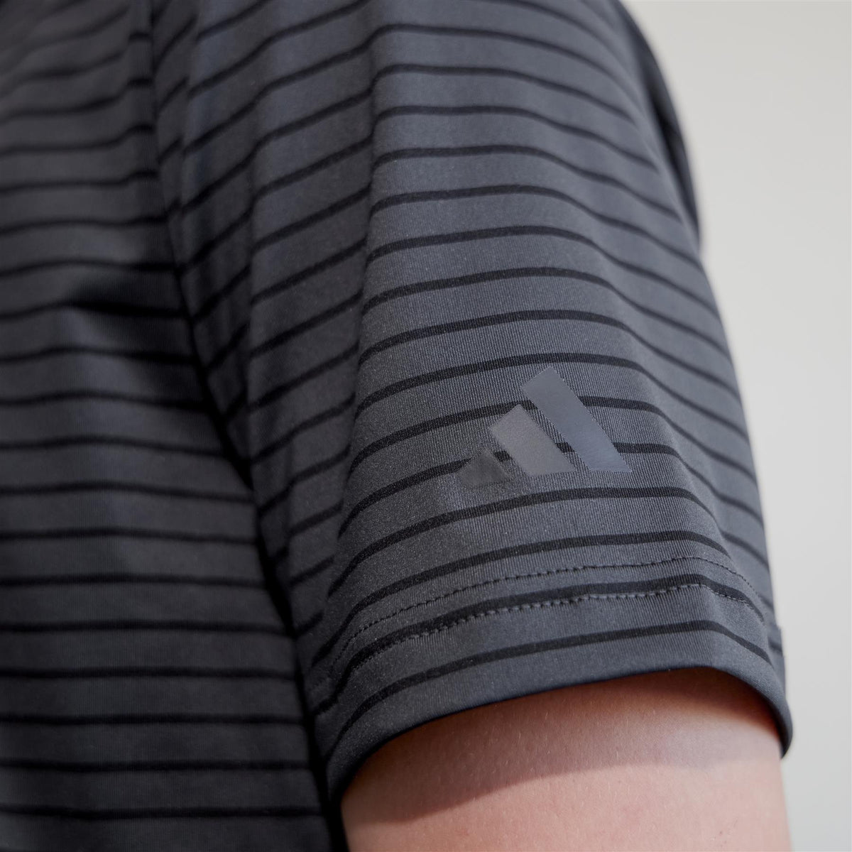 Boys Climacool Striped Polo Black