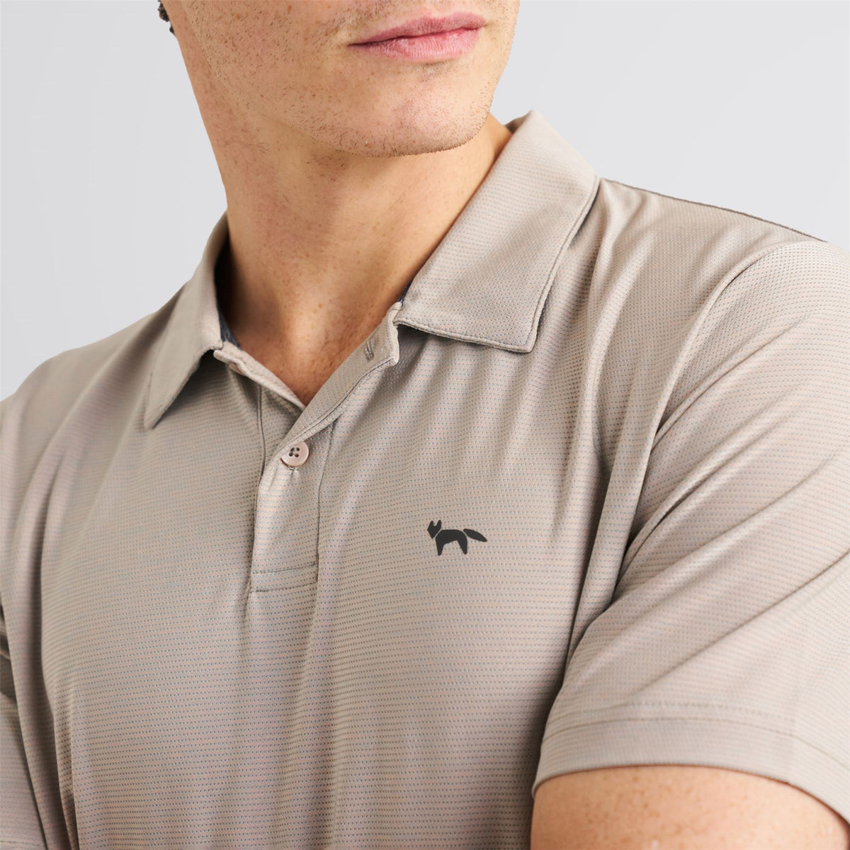 Mesh Polo Beige