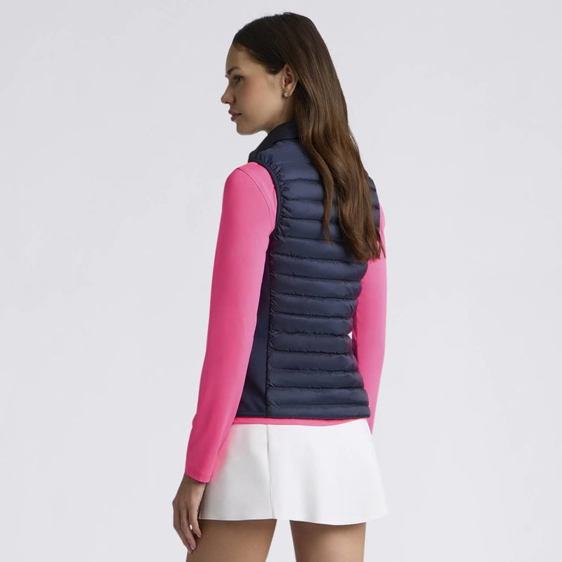 V Down Quilted Stretch Tech Interlock Vest Twlight