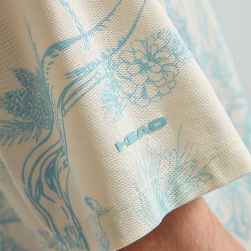 Short Sleeve Shirt Blue Botanical