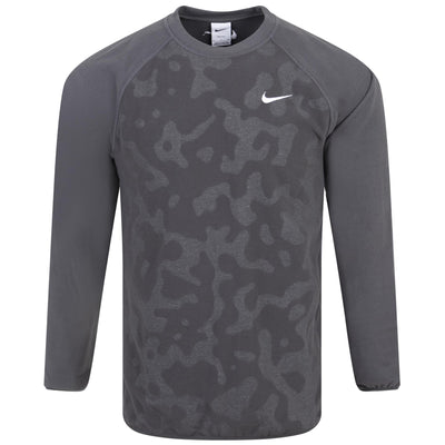 Dri-FIT gestricktes Woll-Camouflage-Sweatshirt mit Rundhalsausschnitt, Anthrazitgrau – W23