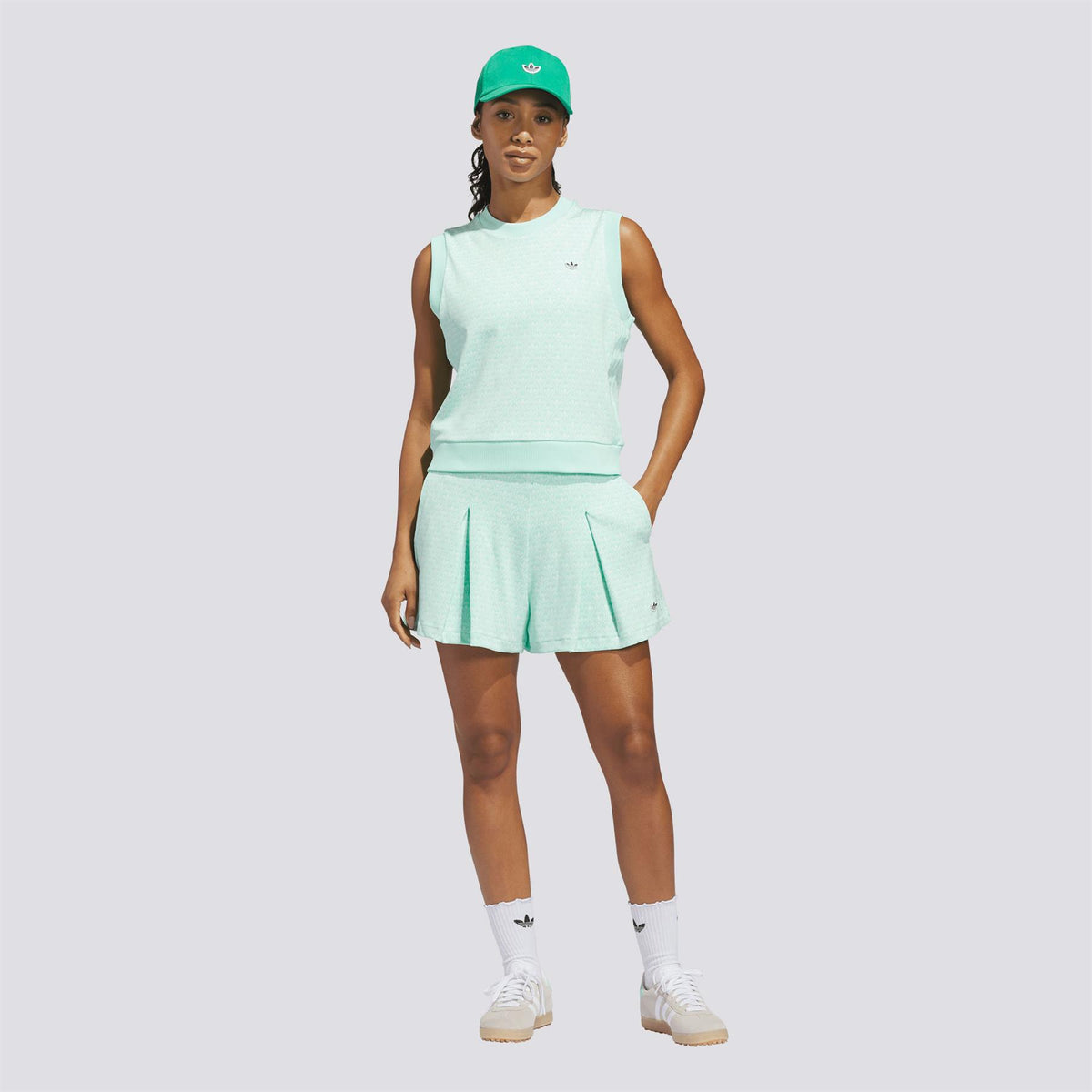 Originals All Over Skort Clear Mint/Chalk White