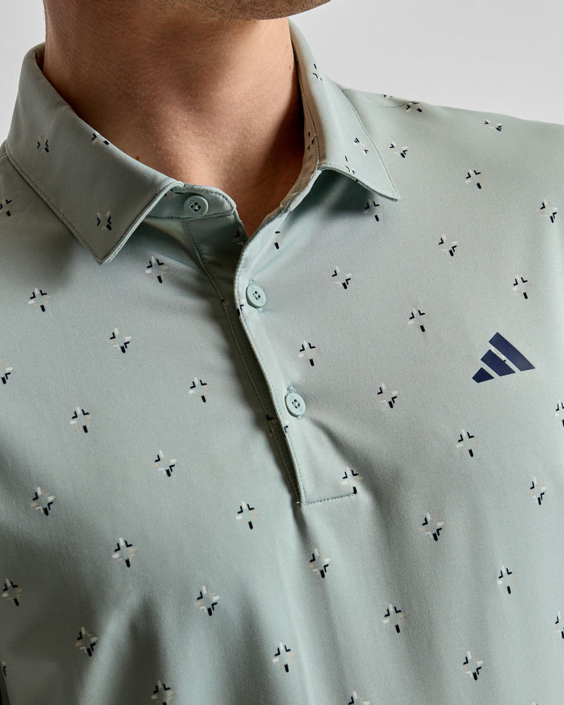 Ultimate365 Essence Print Climacool Polo Wonder Sage