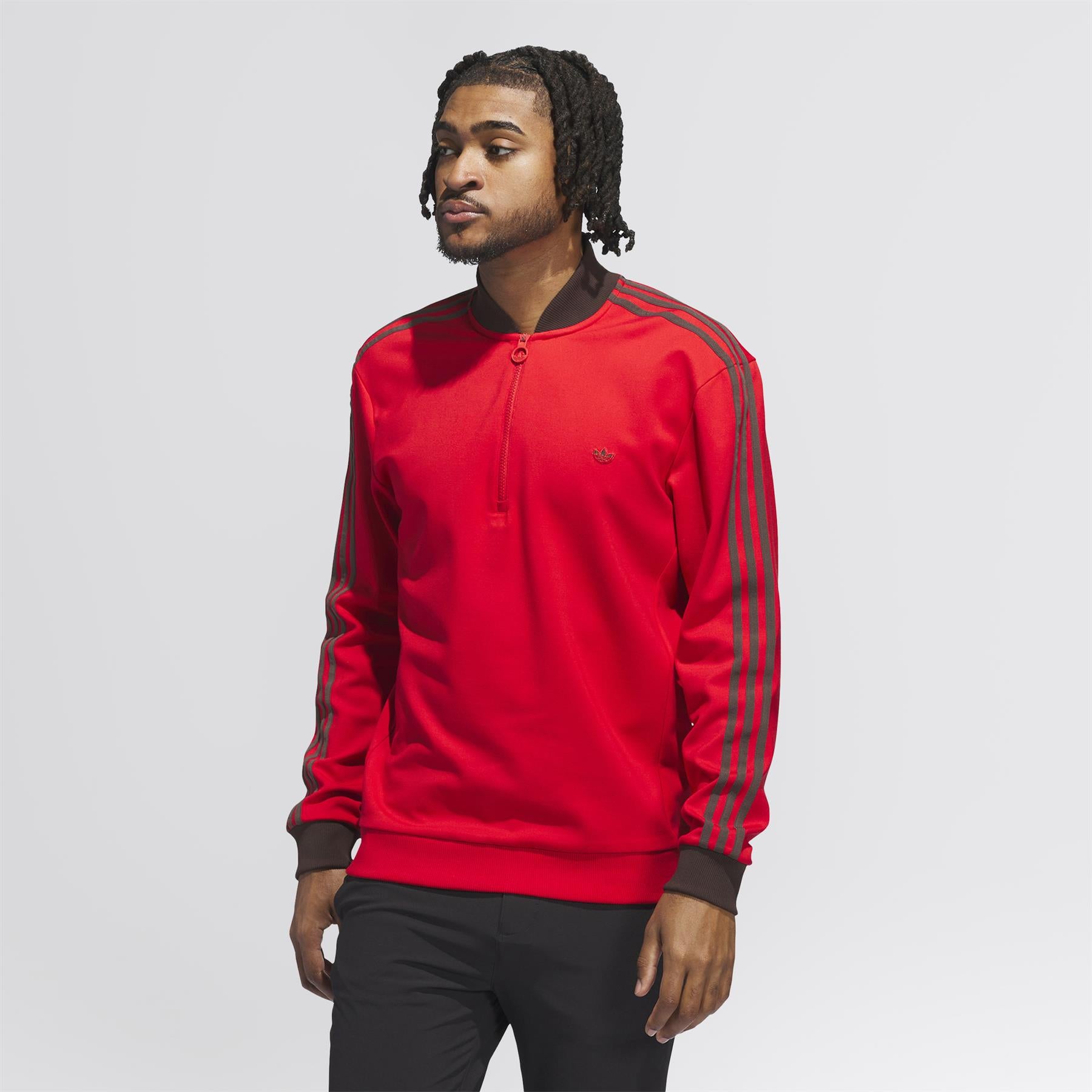 3-Stripes Quarter Zip Mid Layer Better Scarlet
