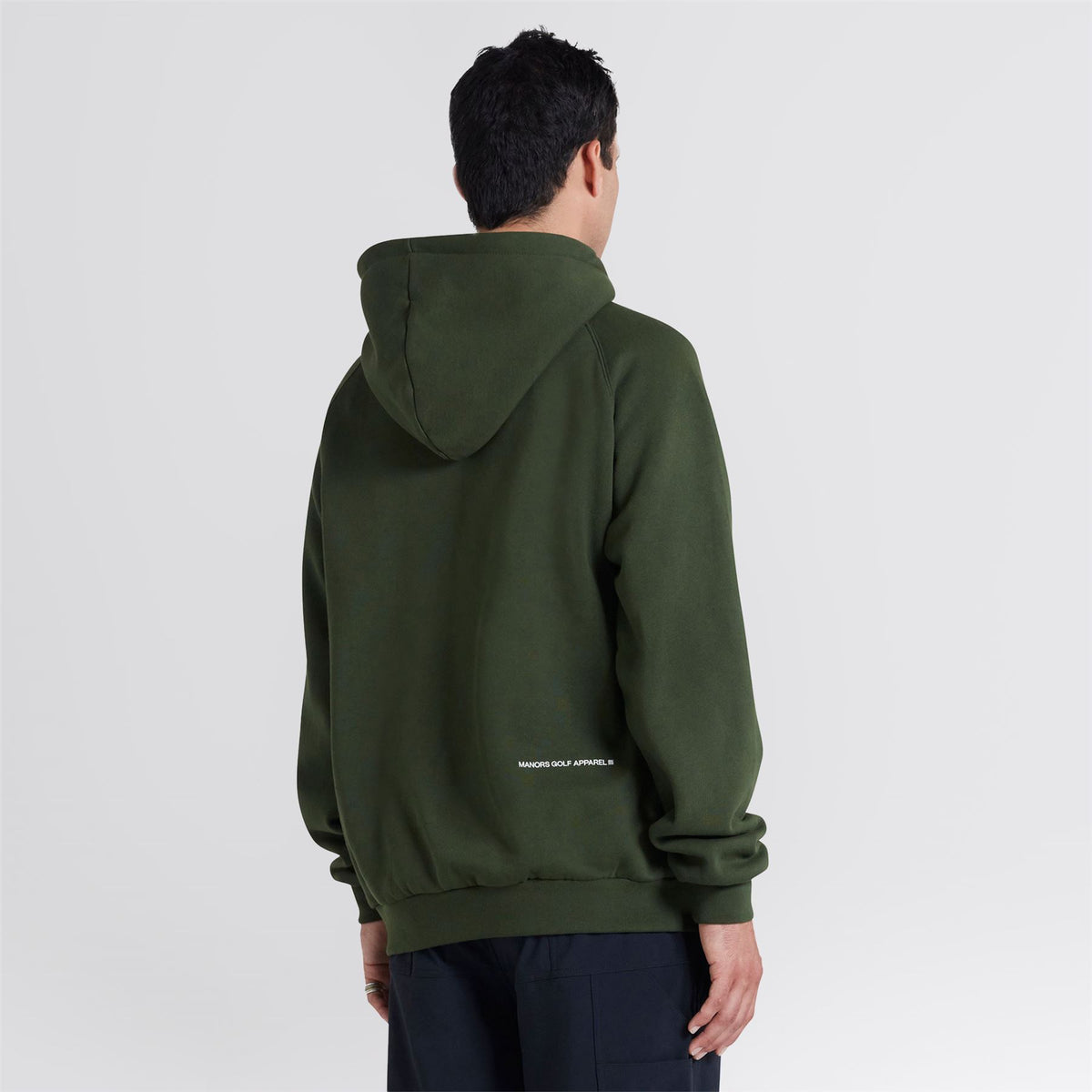 Organic Knitted Cotton Logo Hoodie Green