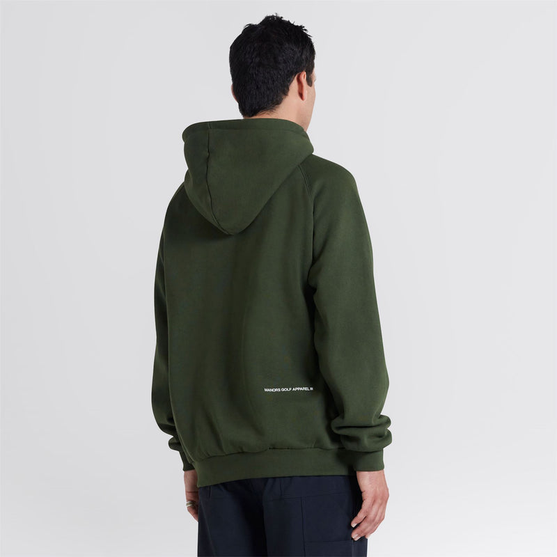 Organic Knitted Cotton Logo Hoodie Green