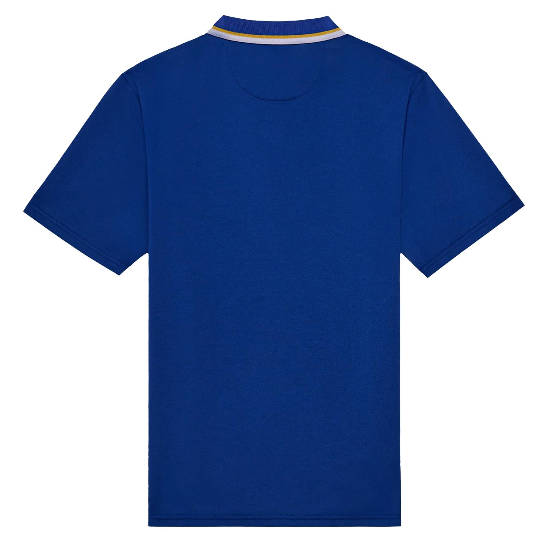 Malbon Golf Grasse Pique Polo Blue | TRENDYGOLF UK