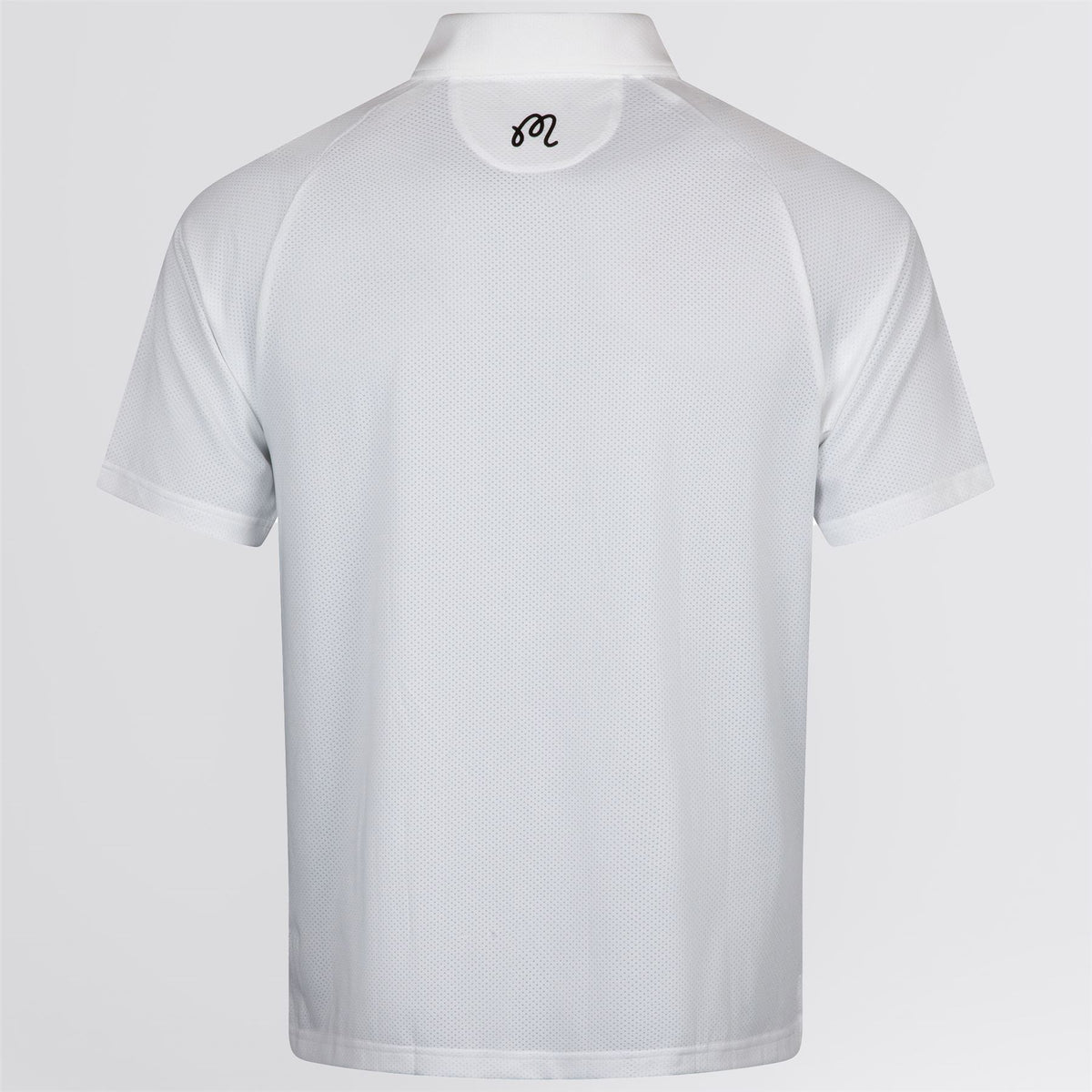 Evergreen Raglan Sleeve Mesh Polo White