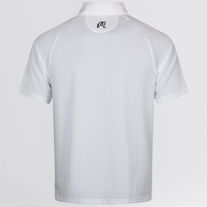 Evergreen Raglan Sleeve Mesh Polo White