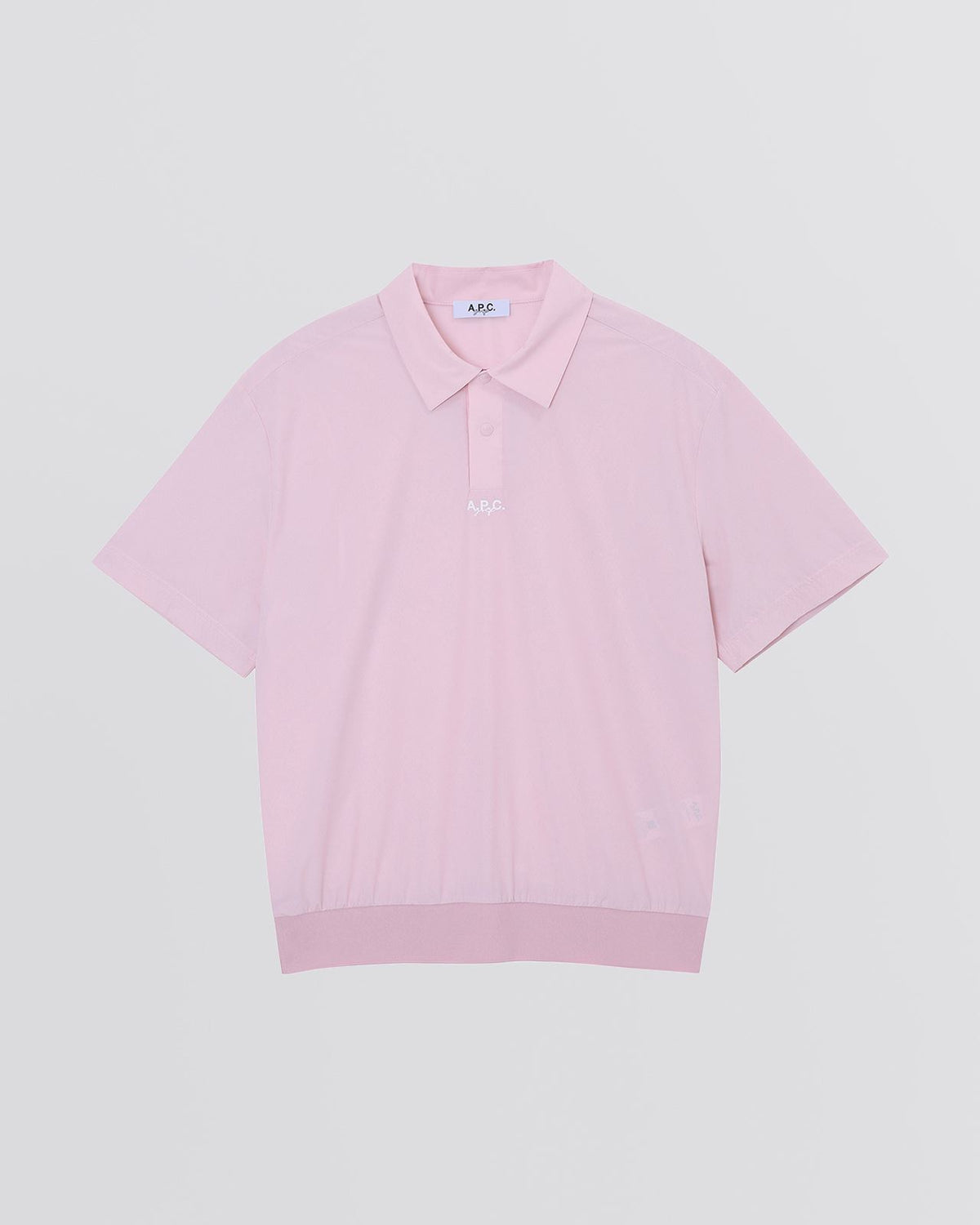 Adrien Woven Polo Shirt Fab Pale Pink
