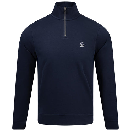 Sticker Pete Fleece Quarter Zip Dark Sapphire - AW24