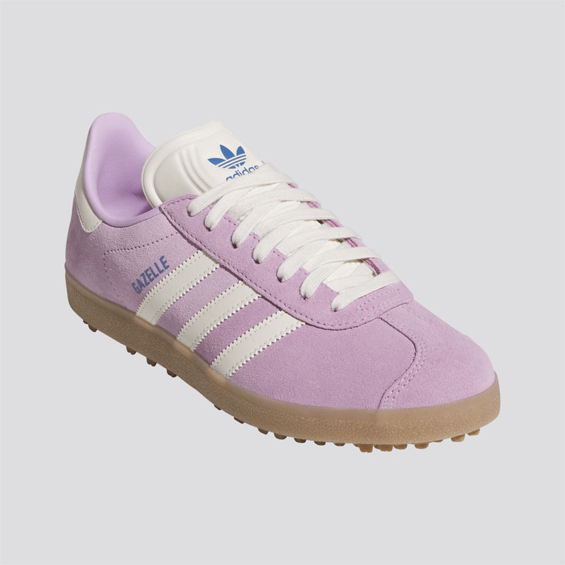 adidas Originals Gazelle Spikeless Golf Shoes Bliss Lilac/Chalk White/Bluebird