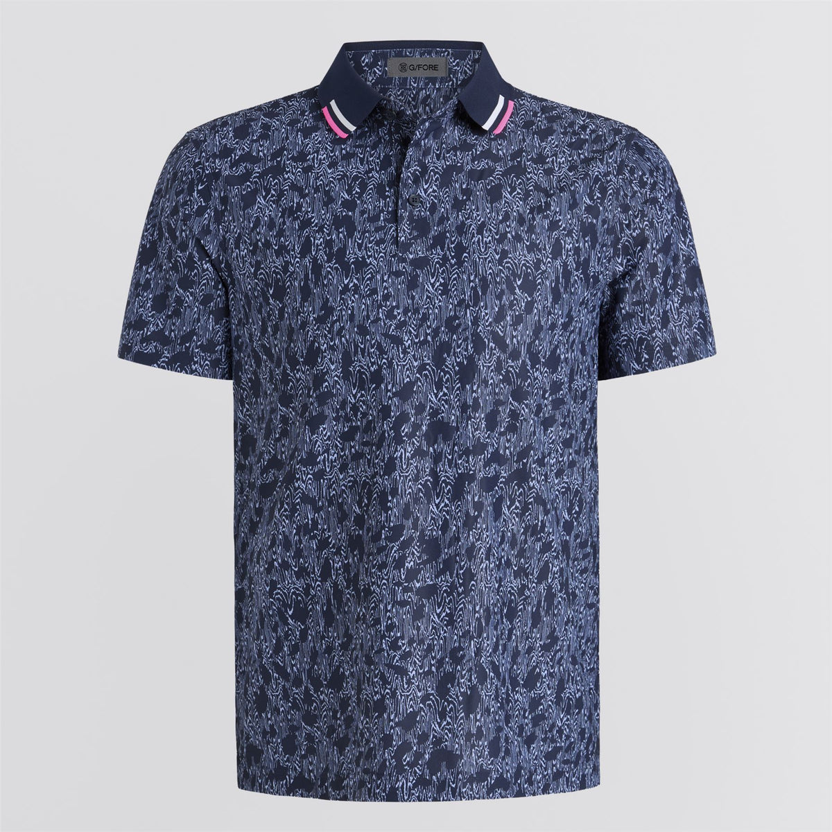 Contrast Collar Tech Pique Polo Twilight
