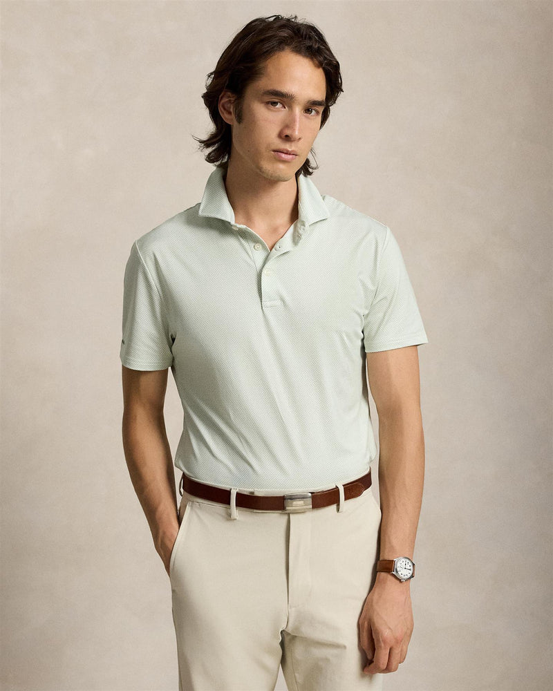 Knit Polo Light Green Fifeshire Geo