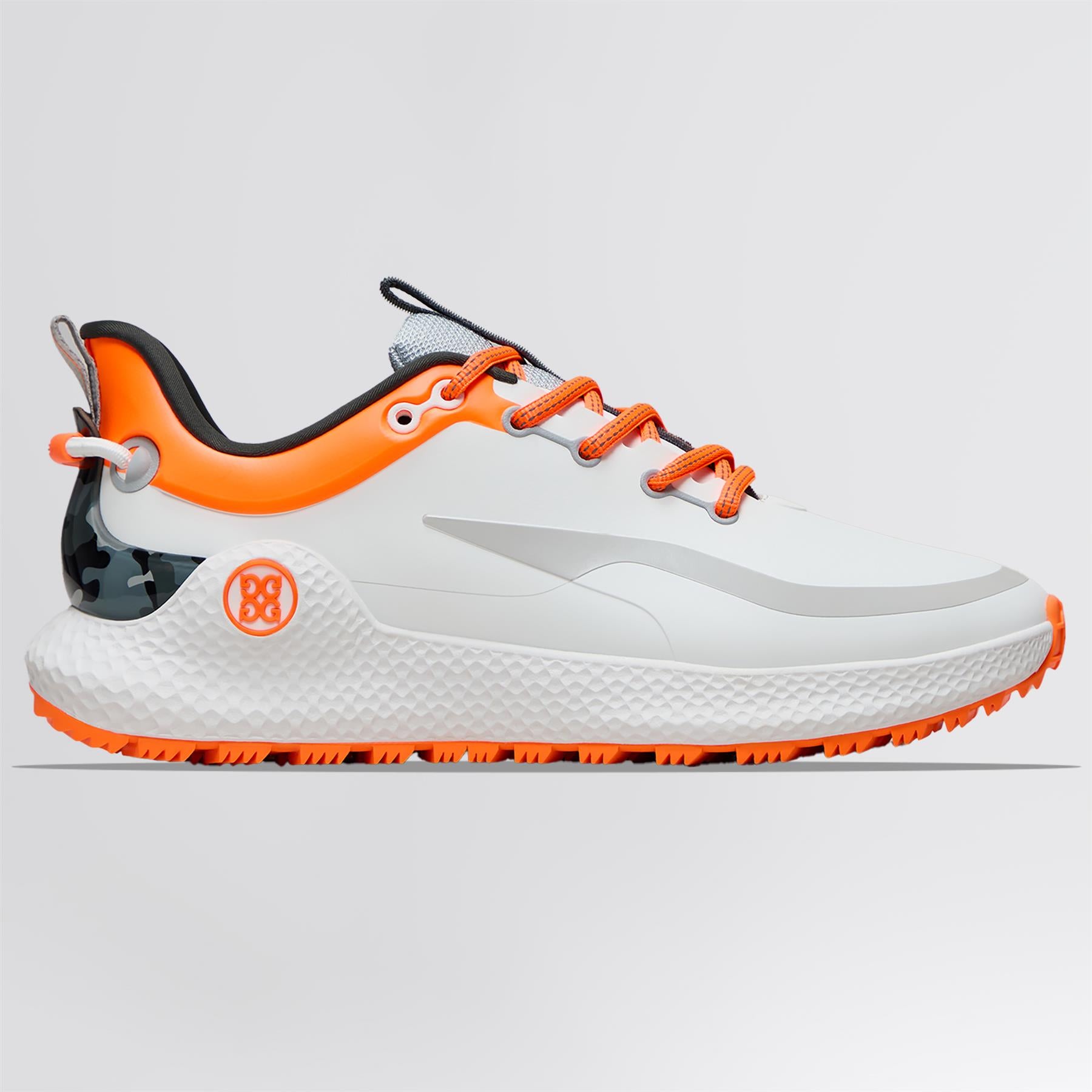 MG4+ O2 Camo Accent Golf Shoes Snow/Shocking Orange