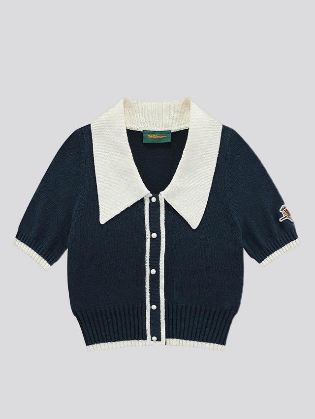 Riviera Knit Polo Navy/White