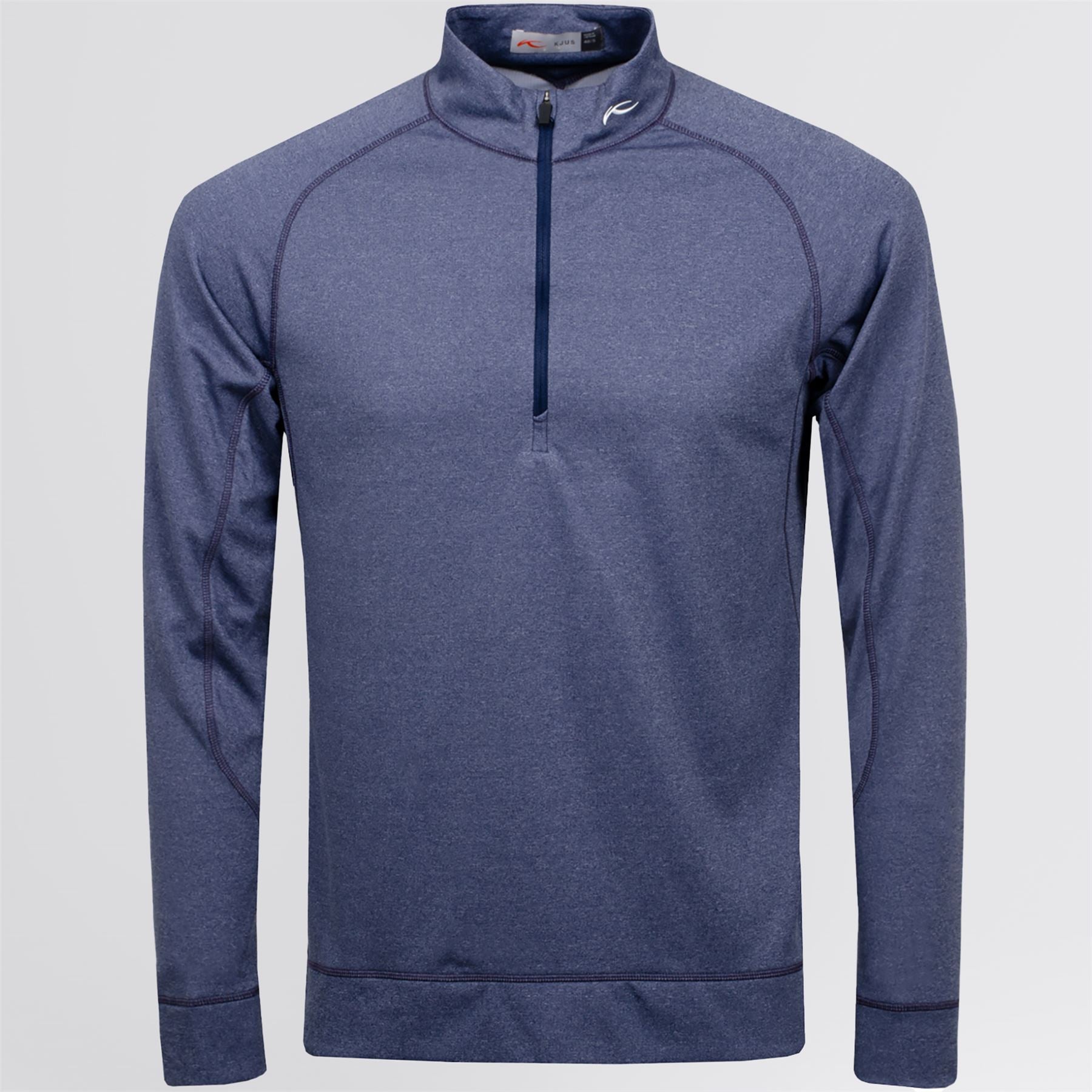 Keano Half Zip Regular Fit Mid Layer Atlanta Blue Melange
