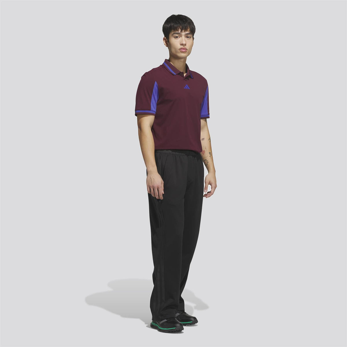 Beyond The Course Vent Twistknit Polo Shirt Maroon/Dual Indigo