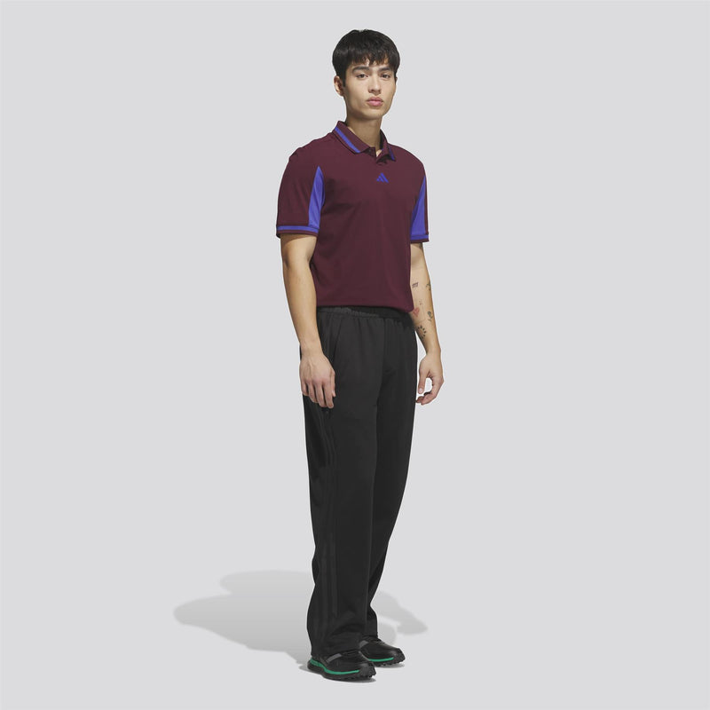 Beyond The Course Vent Twistknit Polo Shirt Maroon/Dual Indigo
