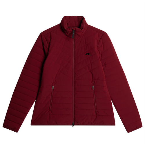 Womens Marble Quilted Jacket Cabernet - AW24