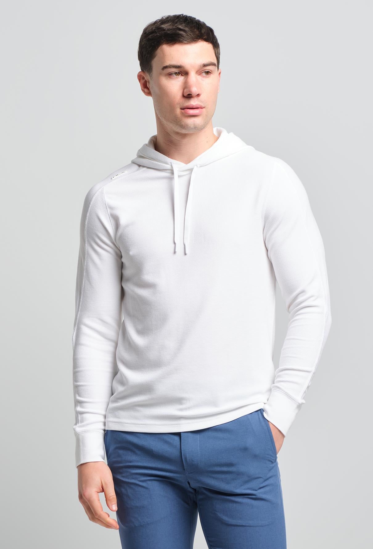 RLX Performance Tech Waffle Knit Hoodie Ceramic White