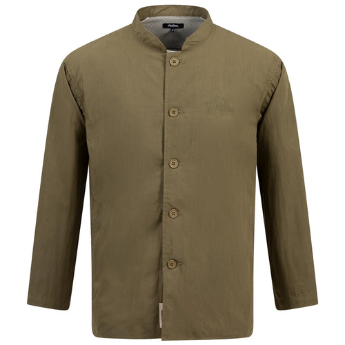 Nylon Band Collar Jacket Military Green - SU24