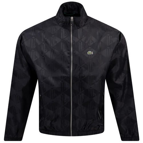 Full Zip Monogram Motif Track Jacket Black - AW24