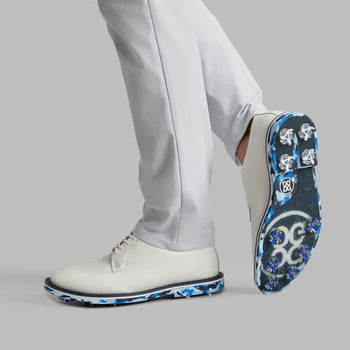 GALLIVANTER G/LOCK Leather Camo Sole Golf Shoes White