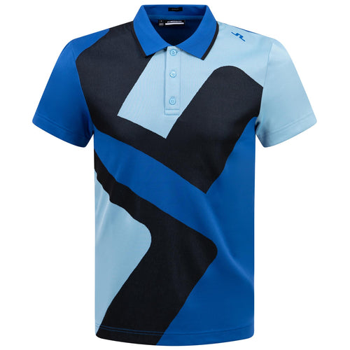 Santo Slim Fit Sharp Jacquard Polo Nautical Blue – SS24