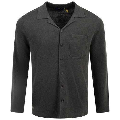 Polo Golf Wool Buttoned Cardigan Olive Heather - AW23