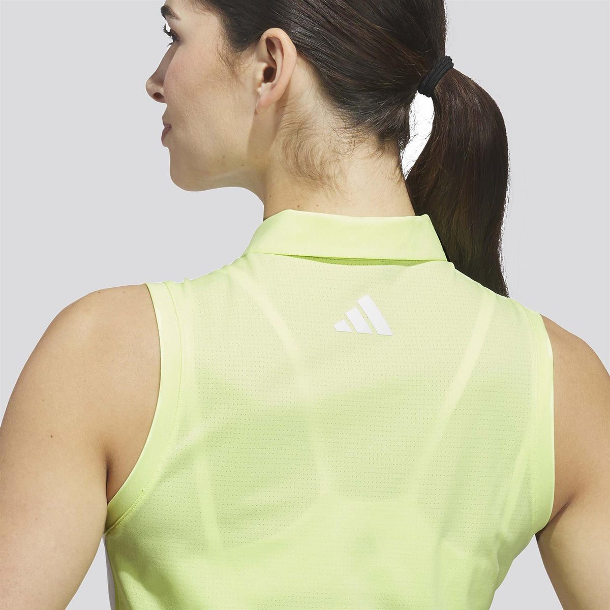 Beyond The Course Crop Twistknit Polo Shirt Frozen Lemon